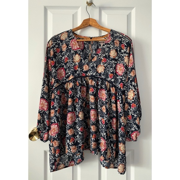 Knox Rose Tops - NWOT Knox Rose Floral Peasant Blouse